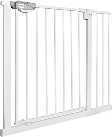 Захист для дитячих воріт HENGMEI: автоматичне закриття, захист від ударів, без свердління, 180° відкривання (75-85 см, 95-105 см, білий)