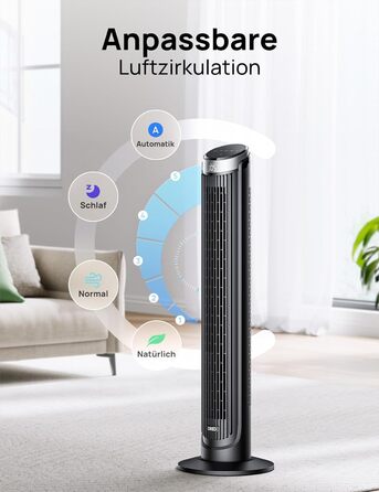 Вентилятор підлоговий Smart DREO з пультом, Wi-Fi, таймером 12 год, сріблястий. Охолодження для спальні, 5 режимів, 4 режими роботи, дистанційне керування, Alexa