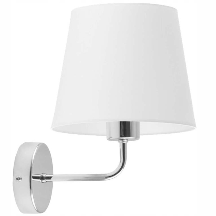 Настінний світильник-бра з абажуром, LED E27, білий