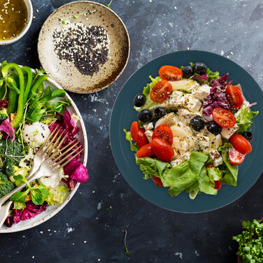 Relaxdays Two-tone stainless steel salad bowl