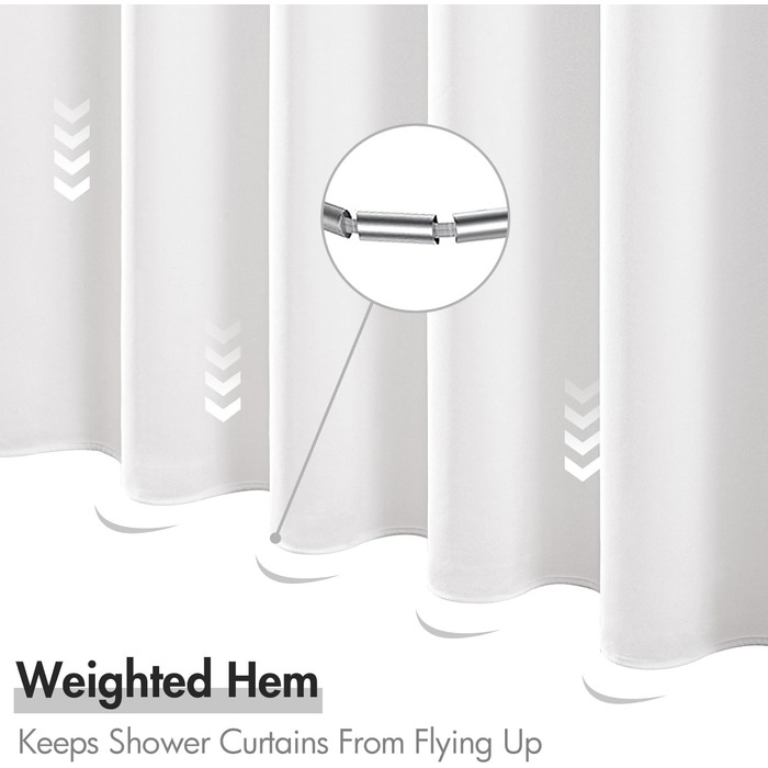 Шторка для душу MIULEE з льону, текстурована, 120x200 см, важка, готельний стиль, поліестер, водовідштовхувальна, антигрибкова, миється, тканинна шторка для ванної кімнати з 8 кільцями