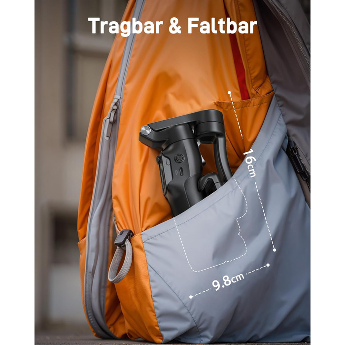 Hohem iSteady V3 - Стабілізатор для смартфона з контролером, AI-трекером, телескопічною штангою та штативом, чорний