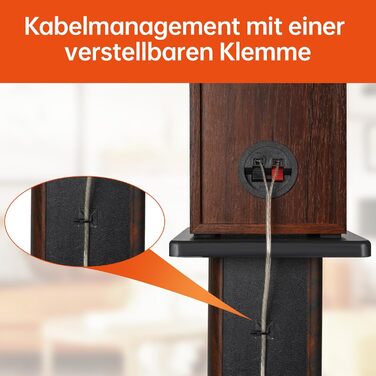 Підставки для акустики OUUTMEE 60 см (24 дюйми) з дерева – міцні підставки Hi-Fi для домашнього кіно, універсальні підставки для акустичних систем з можливістю засипання піском (2 шт.)