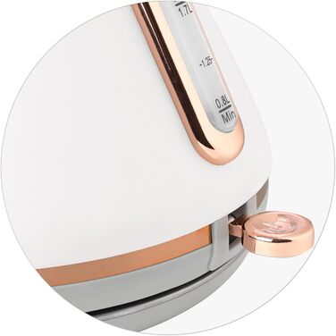 Елегантний чайник Berdsen BD-701 з термометром, 1.7L (білий)