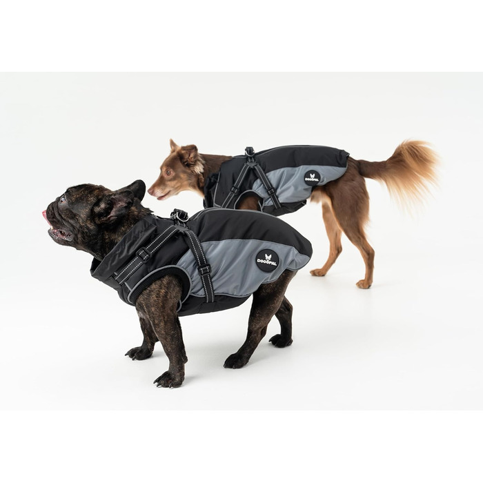 DOGOPAL Raincoat for Dogs with Integrated Harness – Waterproof Dog Raincoat, Windproof Dog Coat, Reflective Rain Jacket for Small & Large Dogs, High Visibility (Gray, #3)