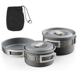 Набір посуду Naturehike для кемпінгу та приготування їжі (2-7 осіб)