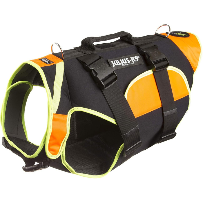 Жилет для собак Julius-K9 IDC 3в1, чорний та неоновий (XL)