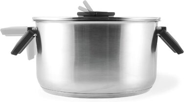 Пароварка Salter Timeless 3-рівнева – 18 см, з нержавіючої сталі, з ручками та скляною кришкою, антипригарне покриття, для індукційних плит
