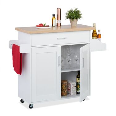 Relaxdays Kitchen Cart with Work Surface