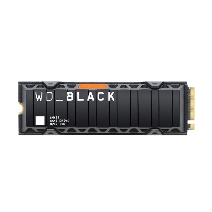 SSD накопичувач WD Black SN850 1TB з радіатором, NVMe PCIe Gen4, 7000 MB/s, M.2 2280, для PlayStation 5