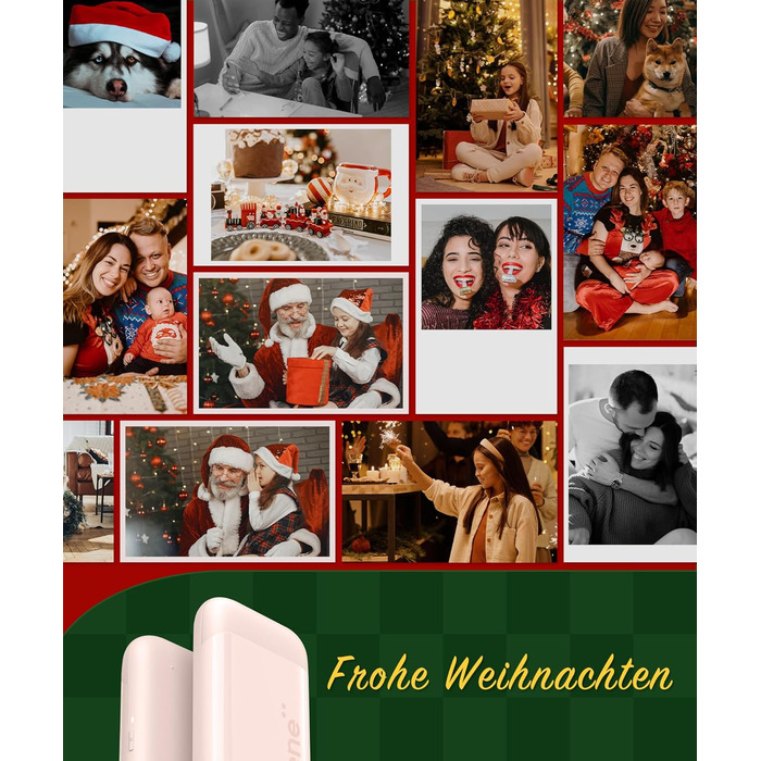 Портативний фотодрук Liene Pearl K100 з 50 аркушами Zink паперу, Bluetooth 5.0, для iOS & Android, рожевий