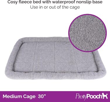 Клітка для собак та котів Pretty Pooch, розмір M, металева, складається, з лотком, двоє дверей та ліжком