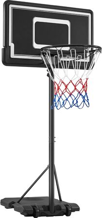 Yaheetech Adjustable Height Mobile Basketball Hoop Stand with Wheels - Indoor/Outdoor Basketball System