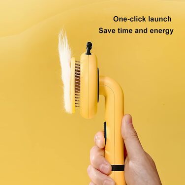 Бурштянна щітка для собак та котів: видаляє підшерсток, розплутує шерсть, масажує