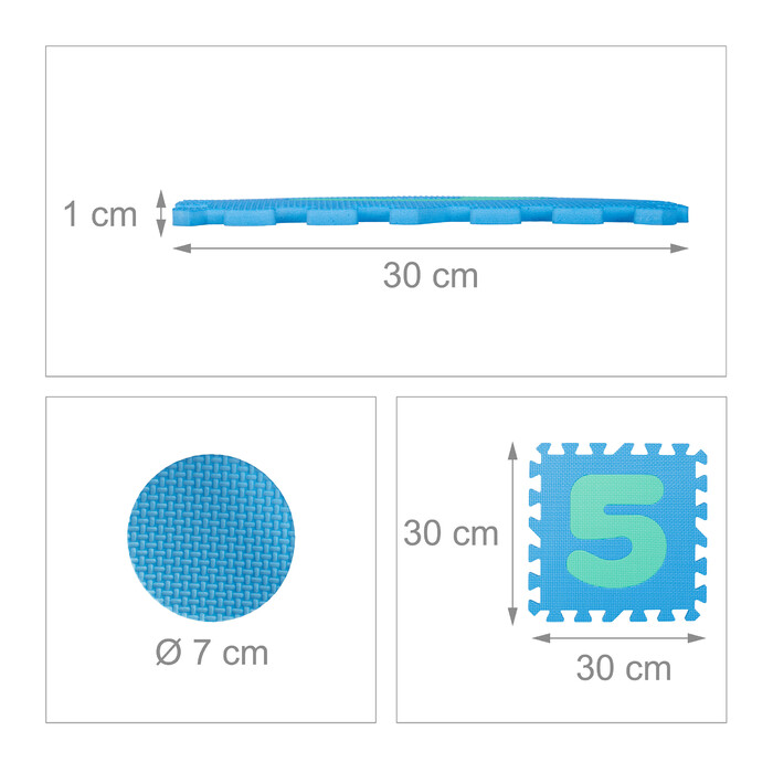 Relaxdays Puzzle Mat with Numbers