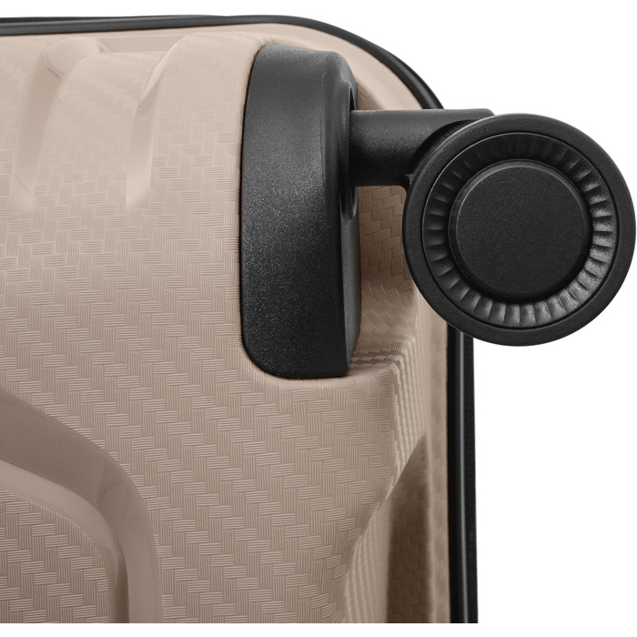 Чемодан SMARTBOX Hartschalen Check-in з жорстким корпусом | Великий XL Trolley 52 x 33 x 76 см, розширюється до 111-120 літрів | з високоякісного поліпропілену | 4 подвійні колеса & TSA-замок | легкий 4,2 кг (Edition 01) (Бежевий)