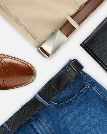 Чоловічий шкіряний ремінь LAKIDAY з автоматичною застібкою, 35 мм, чорний, регульований, 125 см