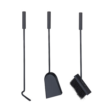 Relaxdays Fireplace Set, 4-Piece