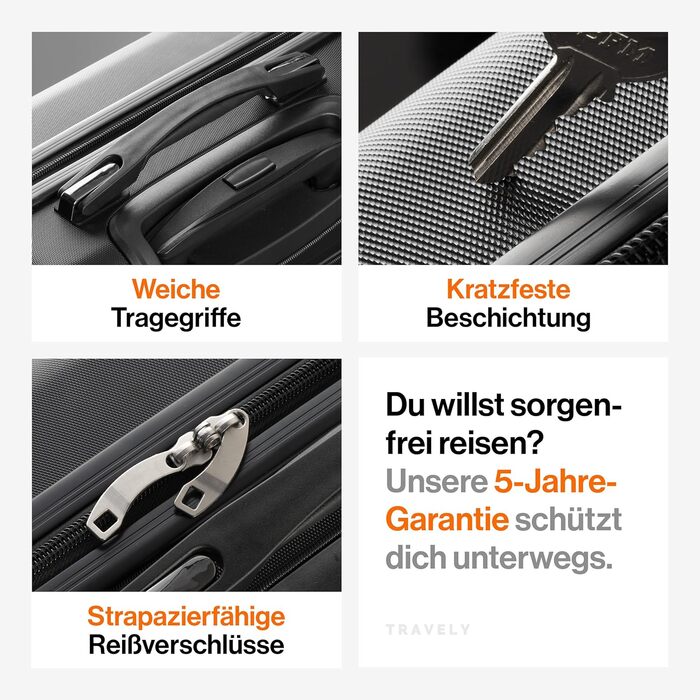 Чемодан Trevey з полікарбонату, 67 см, 60 л, міцний, з TSA замком, для подорожей, ручна поклажа, колір: Небесно-зелений