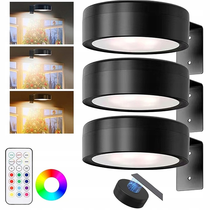 Набір із 3 магнітних підсвіток для картин на батарейках, настінні світильники для картин