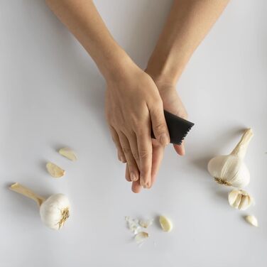 Набір для часнику Deiss PRO: прес-часникодавна та силіконова очищувачка з нержавіючої сталі, придатна для посудомийної машини