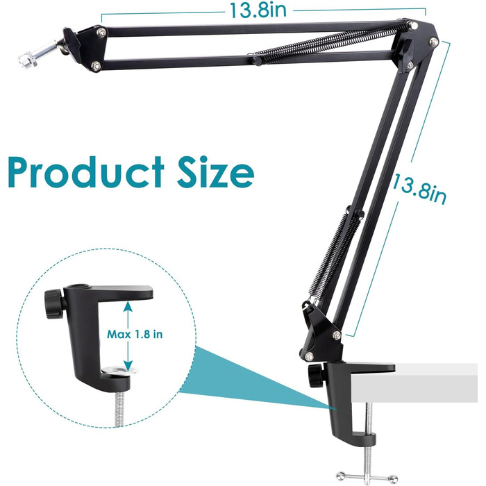 Тримач для мікрофона SM7B YOUSHARES 04 з поп-фільтром - Шарнірний мікрофонний стійка для студійного мікрофона Shure SM7B XLR