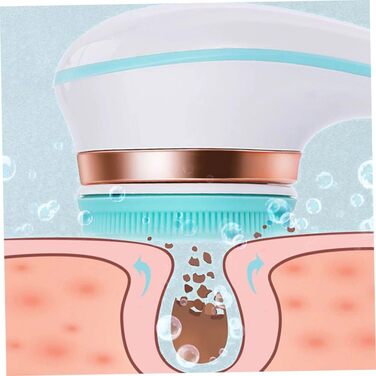 Electric Body Scrub Brush - Rechargeable Silicone Exfoliating Shower Brush for Back & Body Massage