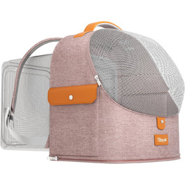 Розширюваний рюкзак для кота - рюкзак-переноска для тварин з дихаючим 4D-сіткою, для собак та котів до 12 кг (Рожевий)