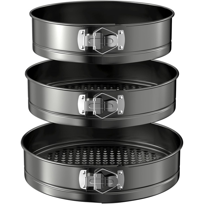 Набір форм для випічки WinGluge (3 шт.) - 24/26/28 см, з антипригарним покриттям, знімний дно