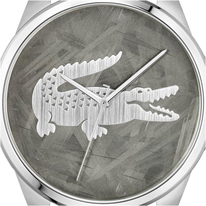 Годинник Lacoste LE Croc чоловічий кварцовий сріблястий/золотистий/чорний браслет з нержавіючої сталі