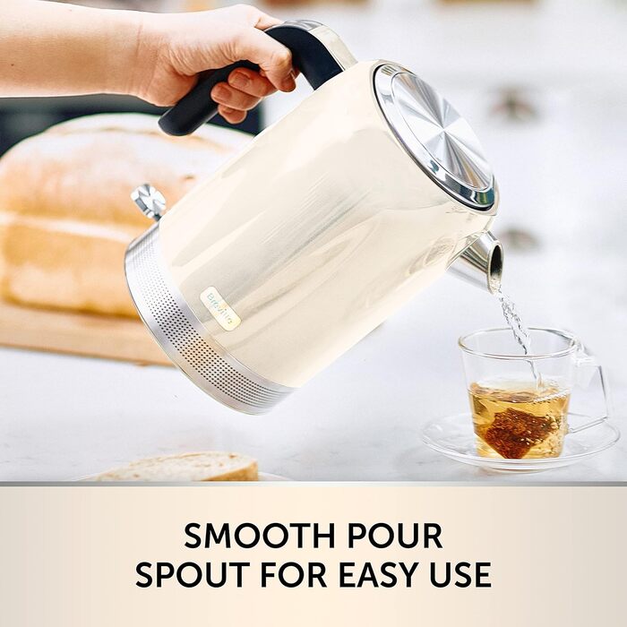 Електричний чайник Breville з нержавіючої сталі та пластику, 1.7 л, 3 кВт, швидке кип'ятіння