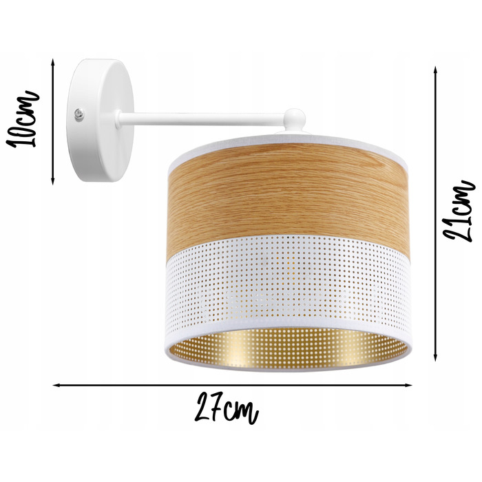 Сучасний настінний світильник-бра білого кольору з абажуром у стилі лофт, LED