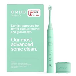 Електрична зубна щітка Ordo Sonic Advanced Smart Tech: 4 режими чищення, акумулятор, силіконовий полірувальник, USB-зарядка, м'ятний колір