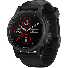 Годинник Garmin Fenix 5S Plus: Bluetooth, чорний, 240x240 пікселів