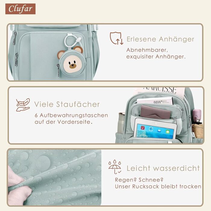 Шкільний рюкзак для підлітків (дівчаток та хлопців) - водонепроникний, великий, для школи, подорожей, повсякденного використання (блакитний)