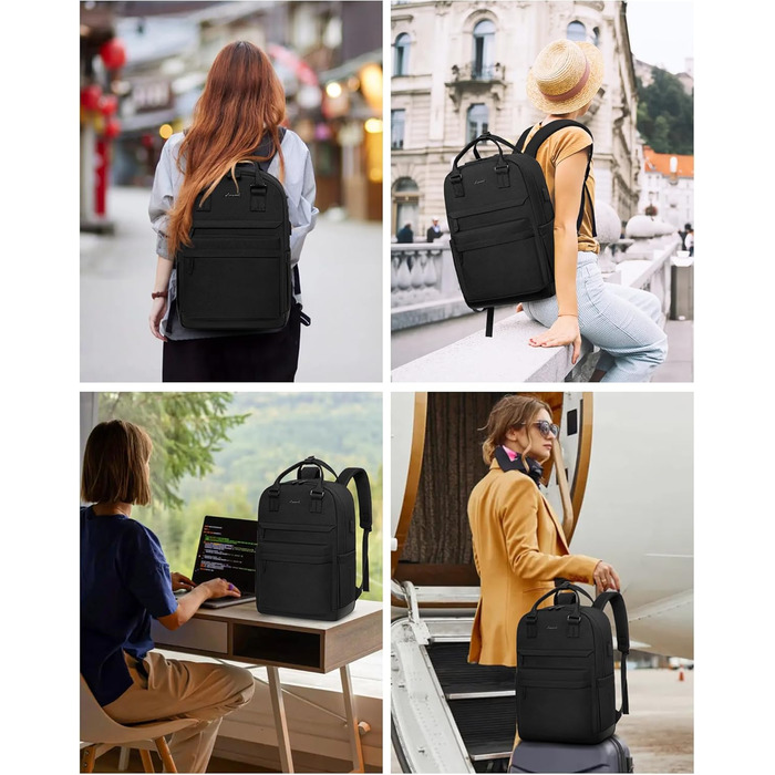 Жіночий рюкзак LOVEVOOK 15.6' для ноутбука, подорожей, роботи: водонепроникний, елегантний, для школи, університету, офісу (бежевий, хакі)