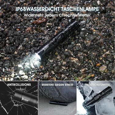 Ліхтарик WUBEN L50 LED 1200 Люмен, тактичний, водонепроникний IP68, USB-зарядка, 5 режимів, для кемпінгу, туризму, надзвичайних ситуацій