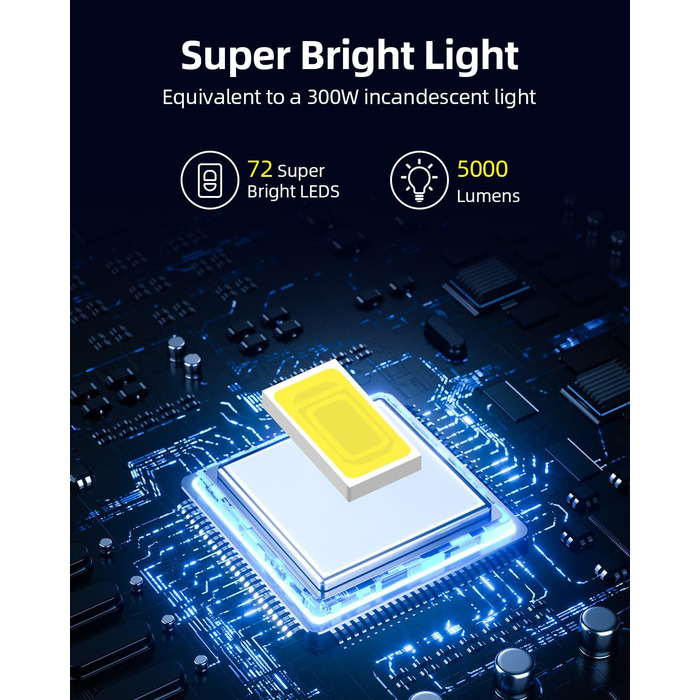Світлодіодний прожектор Lightasea з датчиком руху, 10000 Лм, 50 Вт, з пультом, IP66, холодне біле світло 6500K, для вулиці, саду, двору, гаража