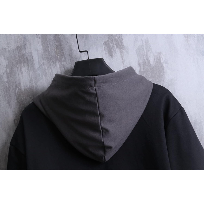 Худі чоловіче GURUNVANI з па́тчворком, чорний, розмір S