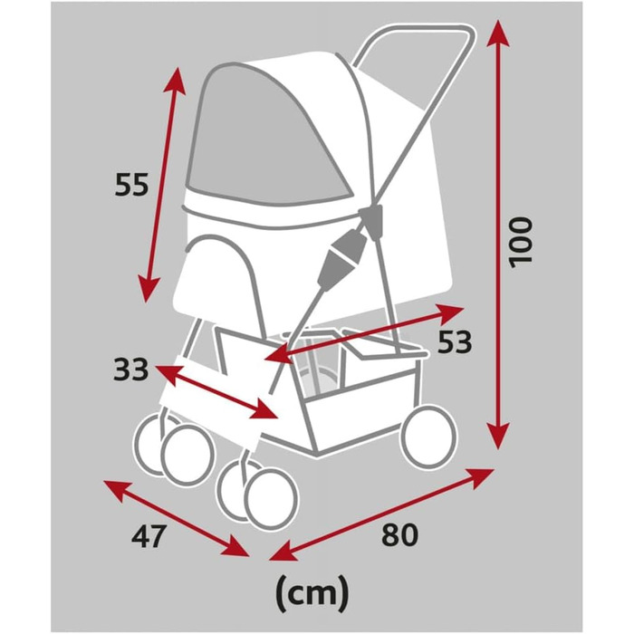 Крісло-мішок Buggy сірого кольору, 47x100x80 см, 4.9 кг
