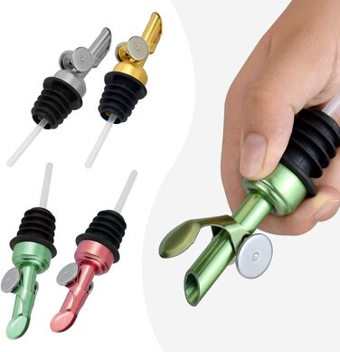 Дозатор для оливкової олії Meetsweet, нержавіюча сталь 304, автоматичне відкриття/закриття, 2 шт., для дому (сріблястий)