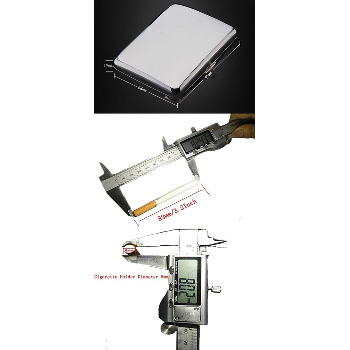 Елегантне металеве тютюноприладдя для 16 сигарет з подарунковою коробкою, срібного кольору