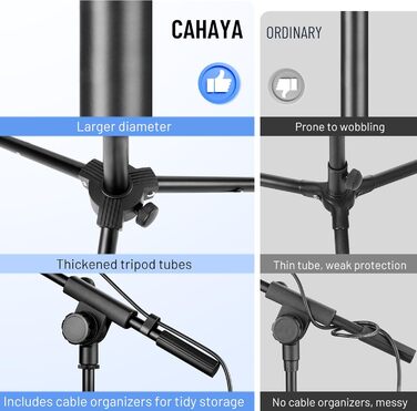 Стійка для мікрофона Cahaya CY0239: металева, портативна, з чохлом для вокалу, виступів, весіль та вулиці