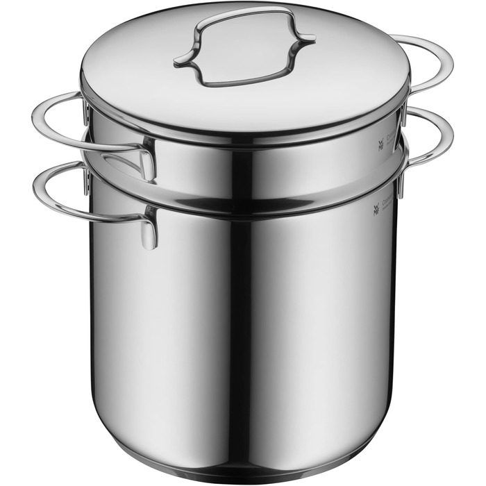 Каструля WMF Mini Kochtopf 16 см з кришкою з нержавіючої сталі Cromargan, 1,5 л, для маленьких порцій, індукційна плита, для одноосібного проживання