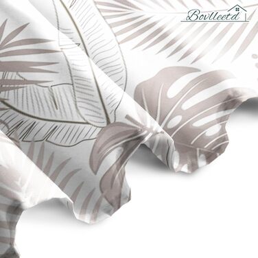 Штора для душу Bohemian 183x188 см, абстрактний малюнок, тропічні рослини, водонепроникна, поліестер, з гачками