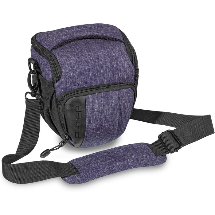 Сумка для камери Pedea: стильна фотосумка для DSLR/SLR камер з дощем. Розмір M, фіолетовий, для аксесуарів та об'єктивів.