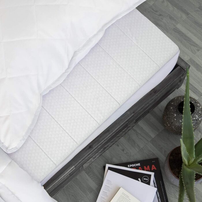 Mr. Sandman Topper 90x190 Mattress Topper for Lying Comfort and Mattress Protection, Cold Foam Topper for All Mattresses and Boxspring Beds, Mattress Topper Soft, Height approx. 5cm