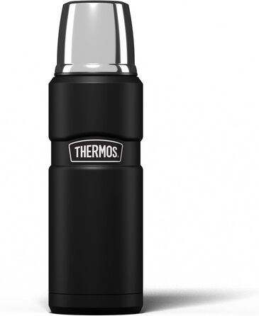 Kleine King Stainless Steel Thermos Flask - 470ml - Hot & Cold - Black