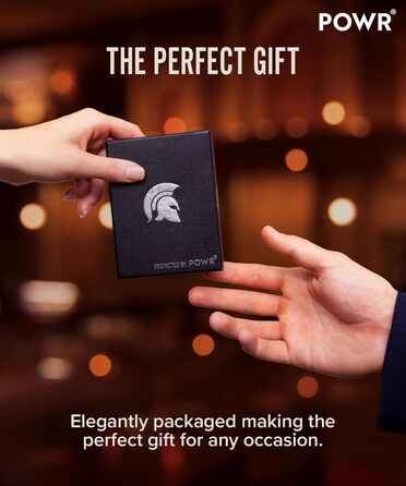 Чоловічий металевий картхолдер POWR Wallet з відділенням для монет. Мінімалістичний картхолдер для чоловіків (чорний карбон)