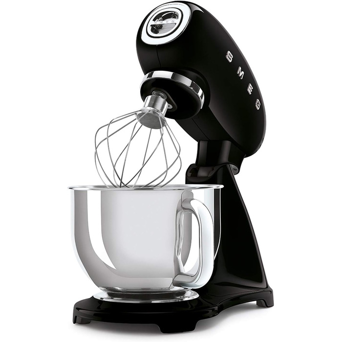 Планетарний міксер Smeg SMF03PKEU, 800 Вт, 10 швидкостей, з набором вінчиків, колір Rose (чорний)